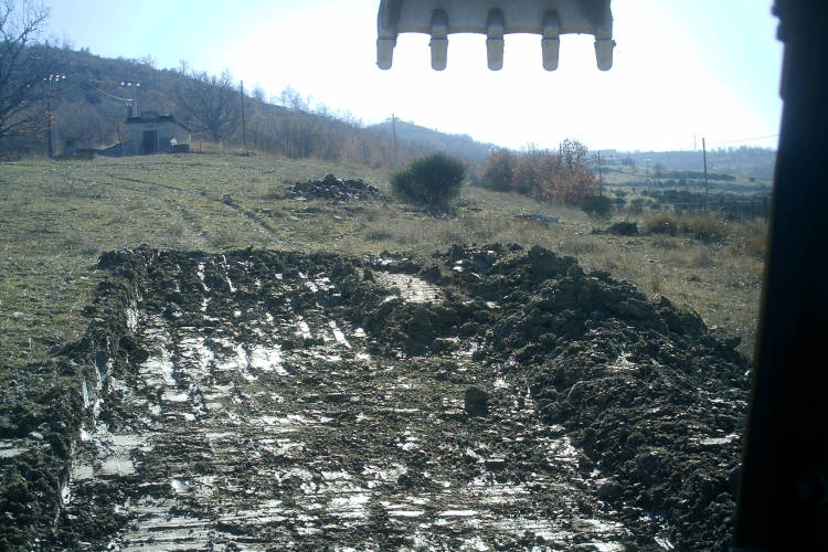 inizio lavori realizzazione strada - calvello - Potenza